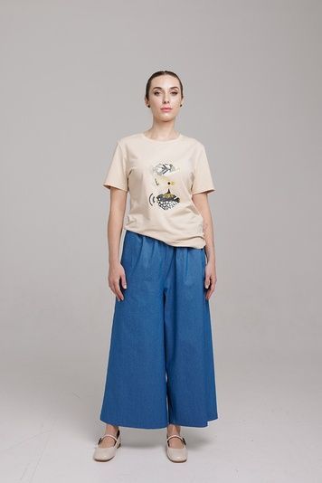 Брюки кюлоти жіночі денім 3798/1/денім TELL