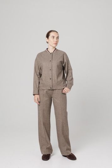 Костюм жіночий бомбер та брюки мокко 2305/3824/3-мокко TELL