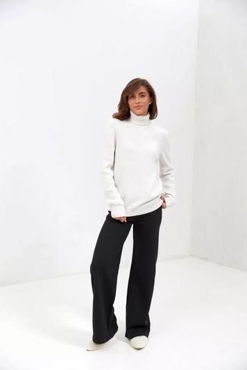 Светр з коміром молочний 3_24_9612/молочний Wear Me