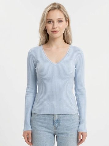 Джемпер з мереживом блакитний 17_26_16679/блакитний Wear Me