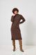 Сукня жіноча вʼязана з розрізами коричнева 14_26_16791/коричневий Wear Me №1