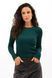 Лонгслів трикотажний в рубчик темно-зелений 7_26_16629/темно-зелений Wear Me №1
