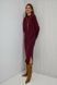 Сукня в'язана з розрізами бордова 14_24_9447/бордо Wear Me №3